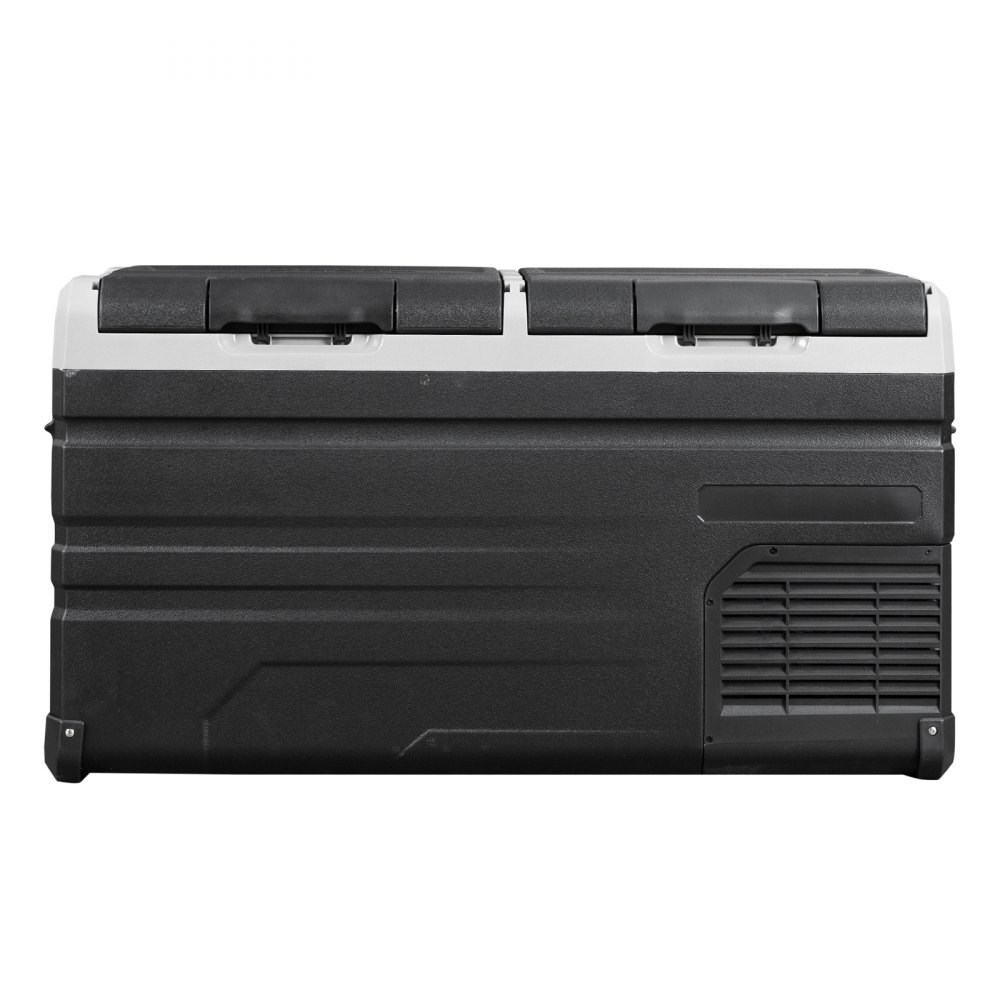 VEVOR 12 Volt Refrigerator 100 Quart, Dual Door Chest Refrigerator 12/24V DC & 110-240V AC Electric Compressor Cooler for Truck Vehicle RV Boat Outdoor & Home Use, -4℉-68℉ Black