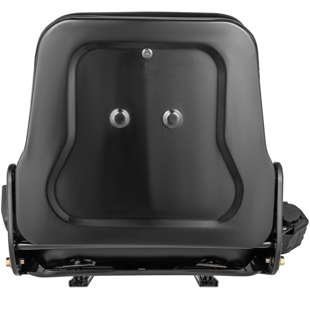 VEVOR Tractor Seat Universal Folding Forklift Seat Black Vinyl with Seat Belt
