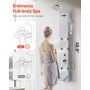 VEVOR Shower Panel Tower System Stainless Steel Column Rainfall Head Massage Jet