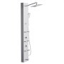 Sistema de painel de chuveiro VEVOR com chuveiro de chuva, LED, coluna de chuveiro de aço inoxidável escovado de 49 pol., torneira de 4 funções, sistema de massagem de chuva de parede com 6 jatos corporais, manual e bica para banheira