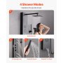 Shower Panel Tower System Stainless Steel Column Rainfall Head Massage Jet 4Mode