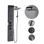 VEVOR Shower Panel Tower System with Rainfall Shower Head, 49 in Brushed Stainless Steel Shower Column, 4-Function Faucet, Wall-Mount Rain Massage System, with 4 Body Jets,  Handheld, and Tub Spout