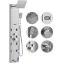 VEVOR Shower Panel System, 5 Shower Modes, Digital Display Shower Panel Tower, Rainfall, 8 Massage Jets, Tub Spout, 3-Setting Handheld Shower Head 59" Hose, Stainless Steel Wall-Mounted Shower Set
