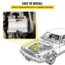 VEVOR CO 101290C (4L3Z19703AB) Universal AC-kompressor för luftkonditionering för 93-07 Ford Lincoln Mercury Thunderbird F150 4.2L 4.6L 5.4L 6.8L FS10 A/C-kompressorenhet 58129 5716559 58161529