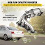 VEVOR Catalytic Converter Compatible with 2002, 2003, 2004, 2005, 2006 Toyota Camry & Solara 2.4L, High Flow Cat Stainless Steel Cat Converter with Gasket Kit Exhaust Manifold (OBD III Compliant)