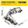 Exhaust Manifold Catalytic Converter Headers For Toyota Camry Solara 2002-2006 2.4L