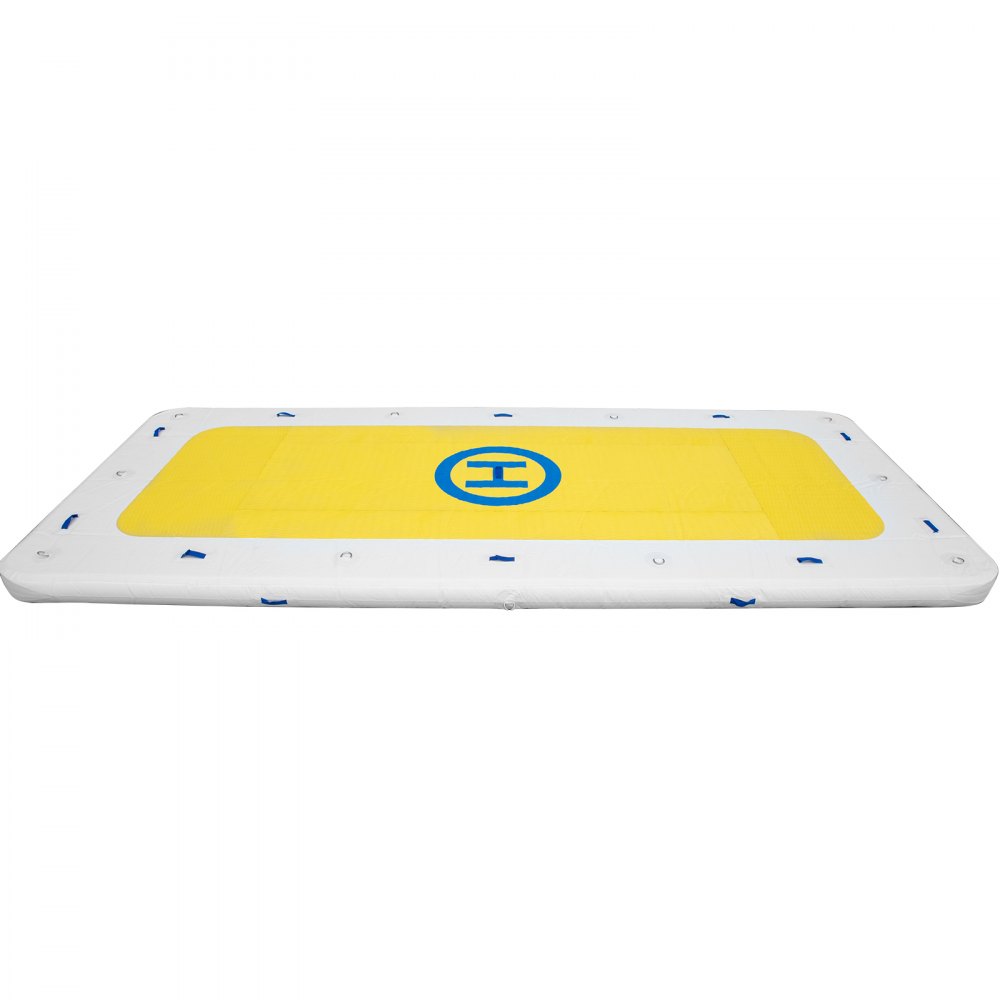 VEVOR Inflatable Dock Floating Platform, 12 x 6 ft, 3-5 Person Capacity, 6 inches Thick, Swim Dock with Hand Pump, Electric Air Pump & Storage Bag, Drop Stitch PVC Non-Slip Raft for Pool Beach Ocean