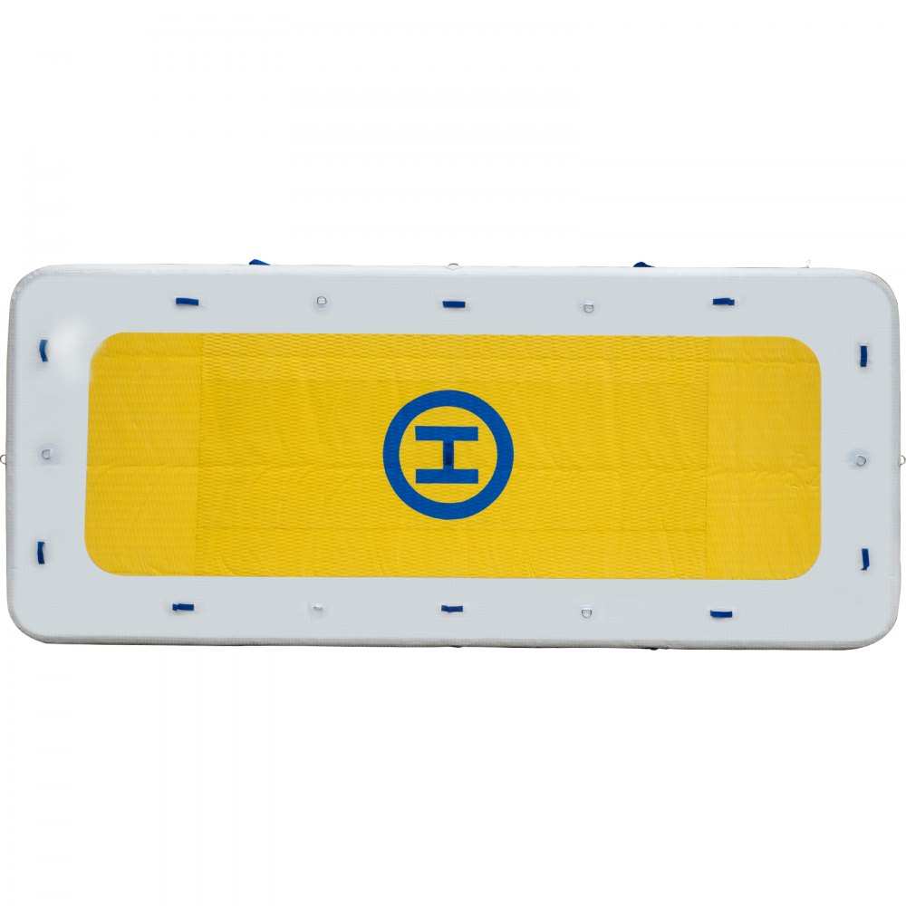 VEVOR Inflatable Dock Floating Platform, 12 x 6 ft, 3-5 Person Capacity, 6 inches Thick, Swim Dock with Hand Pump, Electric Air Pump & Storage Bag, Drop Stitch PVC Non-Slip Raft for Pool Beach Ocean