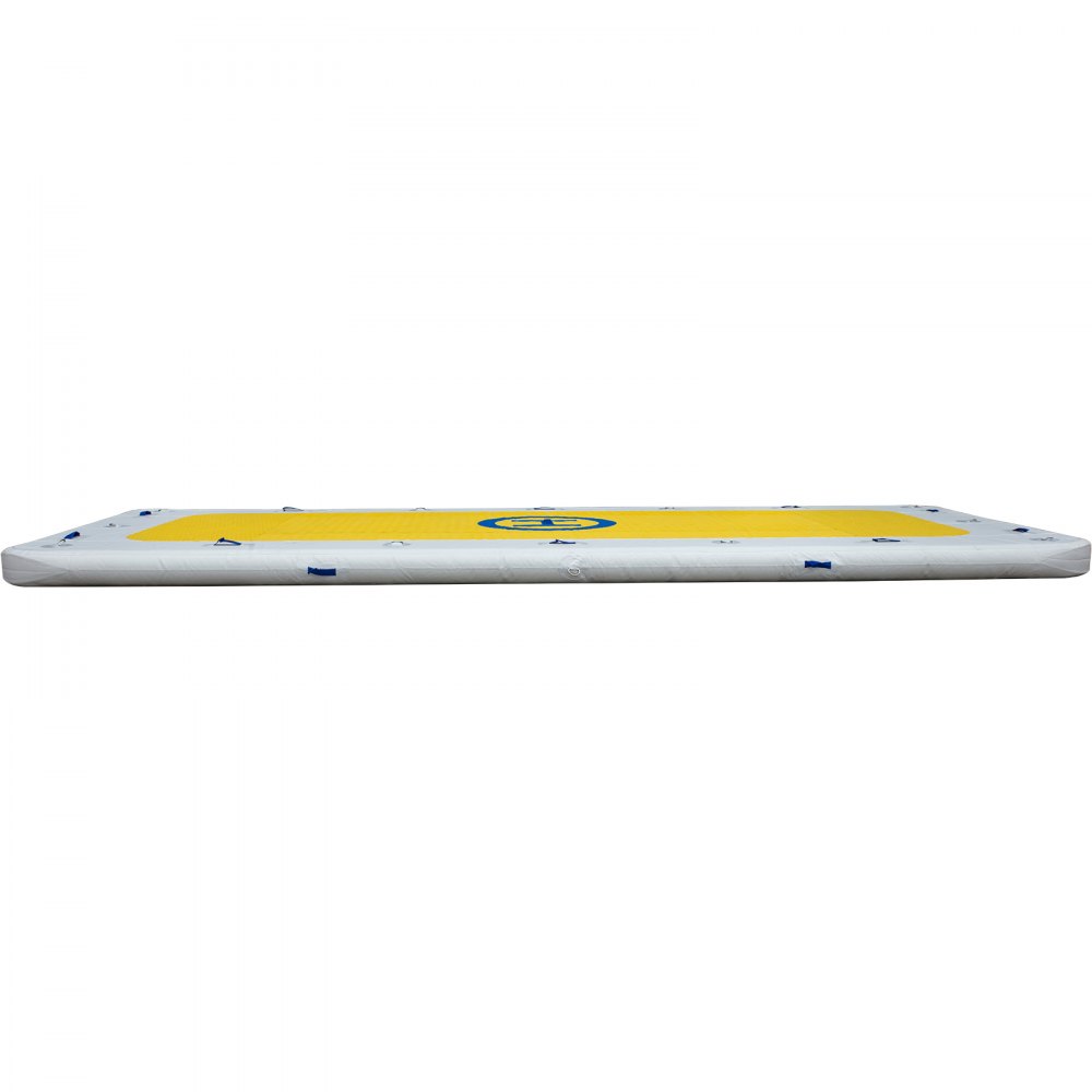 VEVOR Inflatable Dock Floating Platform, 12 x 6 ft, 3-5 Person Capacity, 6 inches Thick, Swim Dock with Hand Pump, Electric Air Pump & Storage Bag, Drop Stitch PVC Non-Slip Raft for Pool Beach Ocean