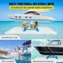 VEVOR 13’x6.5’x6” Inflatable Dock Platform, 8 to 10 Person Inflatable Floating Dock, Floating Platform with Electric Air Pump & Hand Pump for Pool Beach Ocean Lake Float for Adults