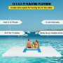 VEVOR 13’x6.5’x6” Inflatable Dock Platform, 8 to 10 Person Inflatable Floating Dock, Floating Platform with Electric Air Pump & Hand Pump for Pool Beach Ocean Lake Float for Adults