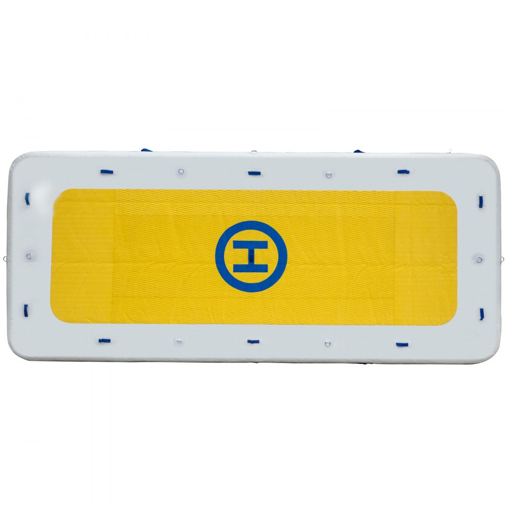 VEVOR Inflatable Dock Platform 15’x6’x6” Inflatable Dock, 10- to 12-Person Inflatable Floating Dock, Floating Platform with Electric Air Pump & Hand Pump for Pool Beach Ocean Lake Float for Adults