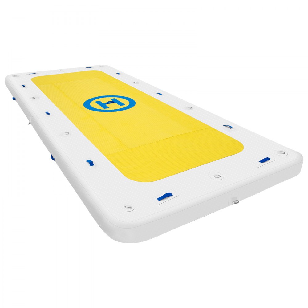 VEVOR Inflatable Dock Platform 15’x6’x6” Inflatable Dock, 10- to 12-Person Inflatable Floating Dock, Floating Platform with Electric Air Pump & Hand Pump for Pool Beach Ocean Lake Float for Adults