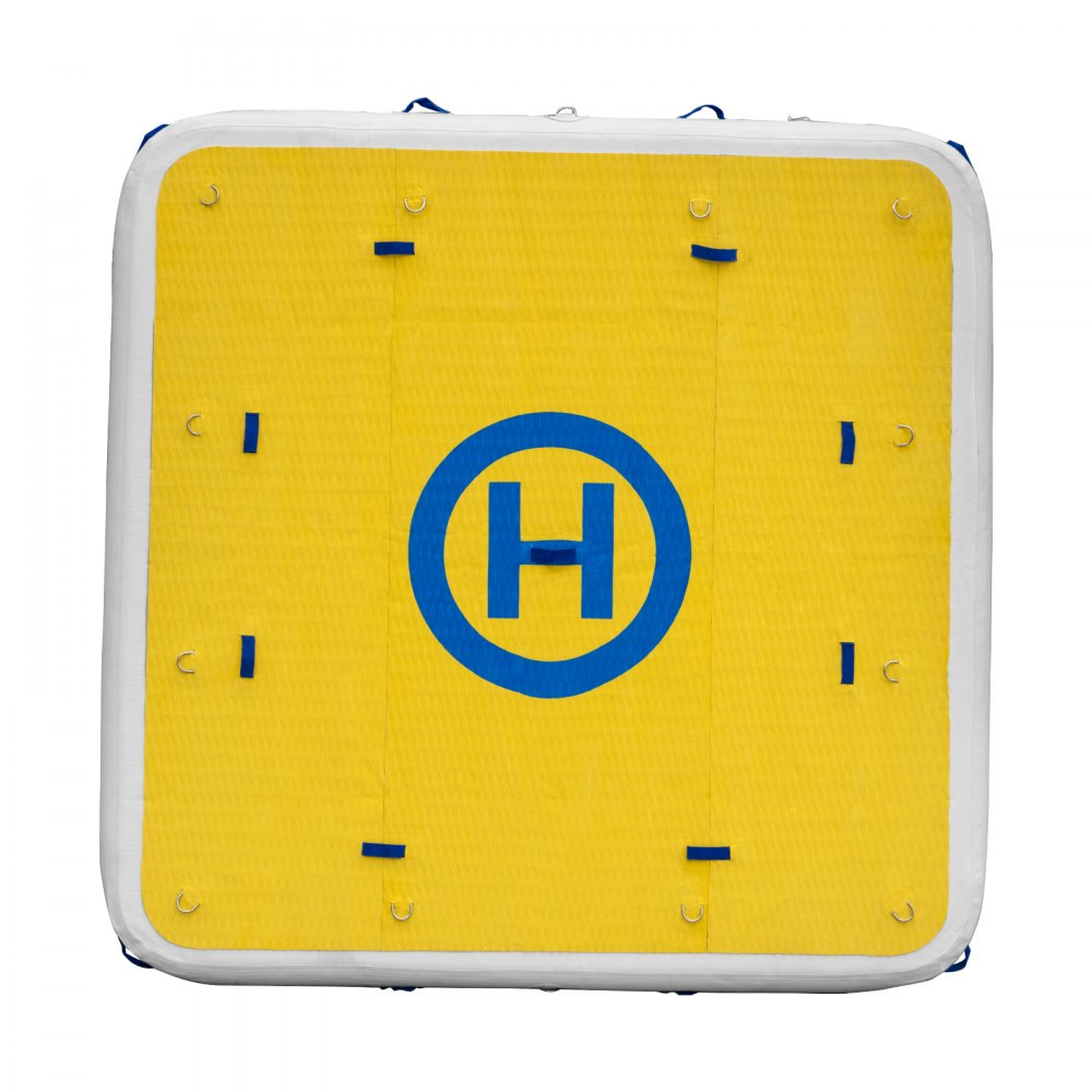 VEVOR Inflatable Dock Platform 7’x7’x6” Inflatable Dock, 10- to 12-Person Inflatable Floating Dock, Floating Platform with Electric Air Pump & Hand Pump for Pool Beach Ocean Lake Float for Adults