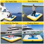 Vevor Inflatable Dock Platform Inflatable Dock 10'x8'x6" Floating Dock W/ Pump