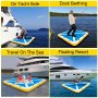 Vevor Inflatable Dock Platform Inflatable Dock 8'x8'x6" Floating Dock W/ Pump