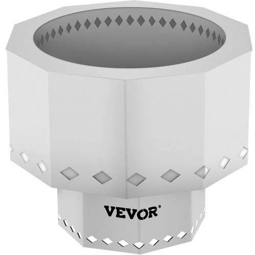 Estufa de hoguera sin humo VEVOR, hoguera de acero inoxidable de 15 pulgadas para exteriores con soporte
