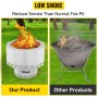 VEVOR Smokeless Fire Pit Stove Bonfire 15 inch Stainless Steel Outdoor with Stand