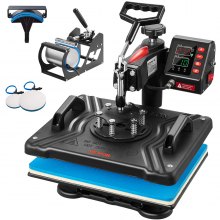 VEVOR Heat Press, 5 in 1 Heat Press 12x15 Machine Machine, Digital Precise Temperature Control, Clamshell Sublimation Transfer Printer Fast Heat-up, Vinyl Heat Press for Mug Cup T-Shirt Plate, 900W