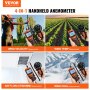 VEVOR Split Handheld Anemometer, 14℉-140℉, Ψηφιακός μετρητής ταχύτητας ανέμου CFM με οθόνη LED οπίσθιου φωτισμού, Μετρά την ταχύτητα του ανέμου Θερμοκρασία του ανέμου Ροή αέρα αέρα Chill, για ιστιοπλοΐα, σέρφινγκ, ιπτάμενο HVAC
