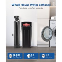 VEVOR Water Softener Whole House Water Softener System 32000 Grains Control Head