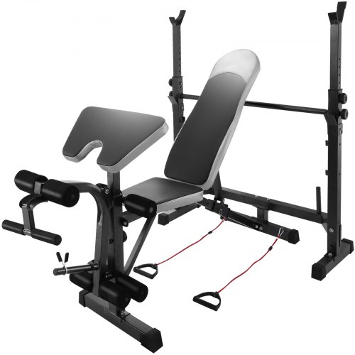 VEVOR Weight Bench 660LBS Weight Lifting Bench Weight Bench Adjustable Exercise Bench for Indoor Use Weight Bench Set with Leg Developer Workout Bench Split Type (Other)