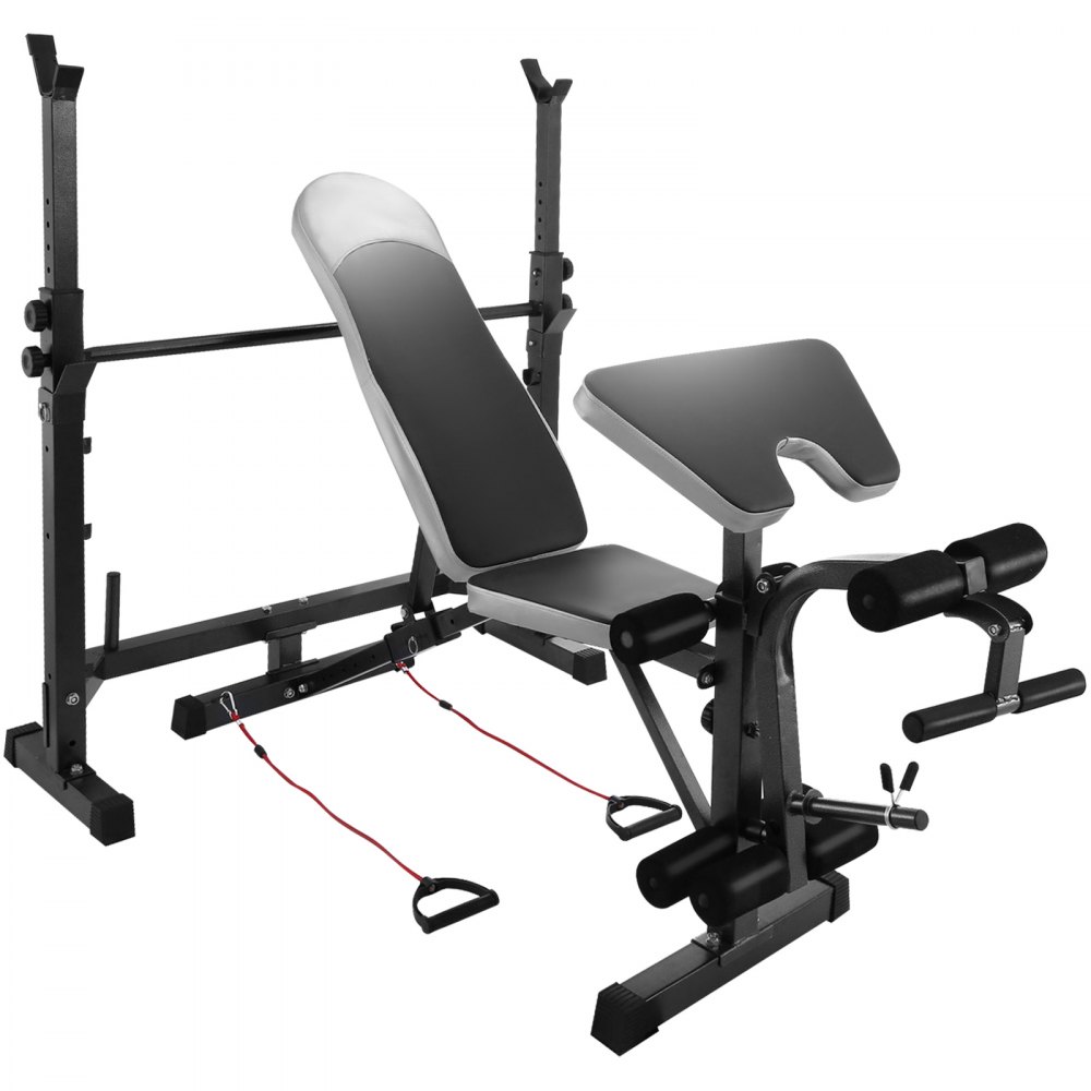 VEVOR Weight Bench 660LBS Weight Lifting Bench Weight Bench Adjustable Exercise Bench for Indoor Use Weight Bench Set with Leg Developer Workout Bench Split Type (Other)