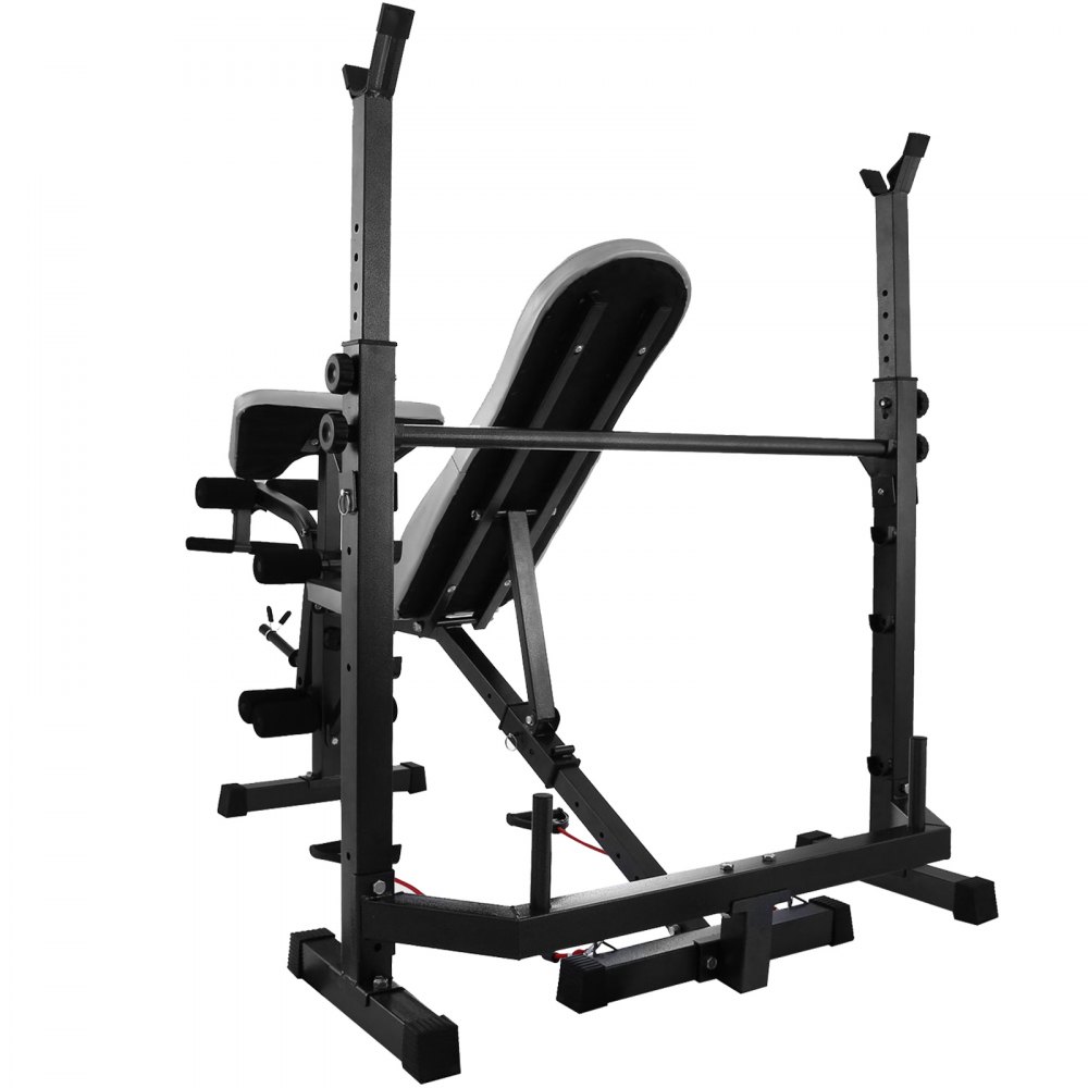 VEVOR Weight Bench 660LBS Weight Lifting Bench Weight Bench Adjustable Exercise Bench for Indoor Use Weight Bench Set with Leg Developer Workout Bench Split Type (Other)