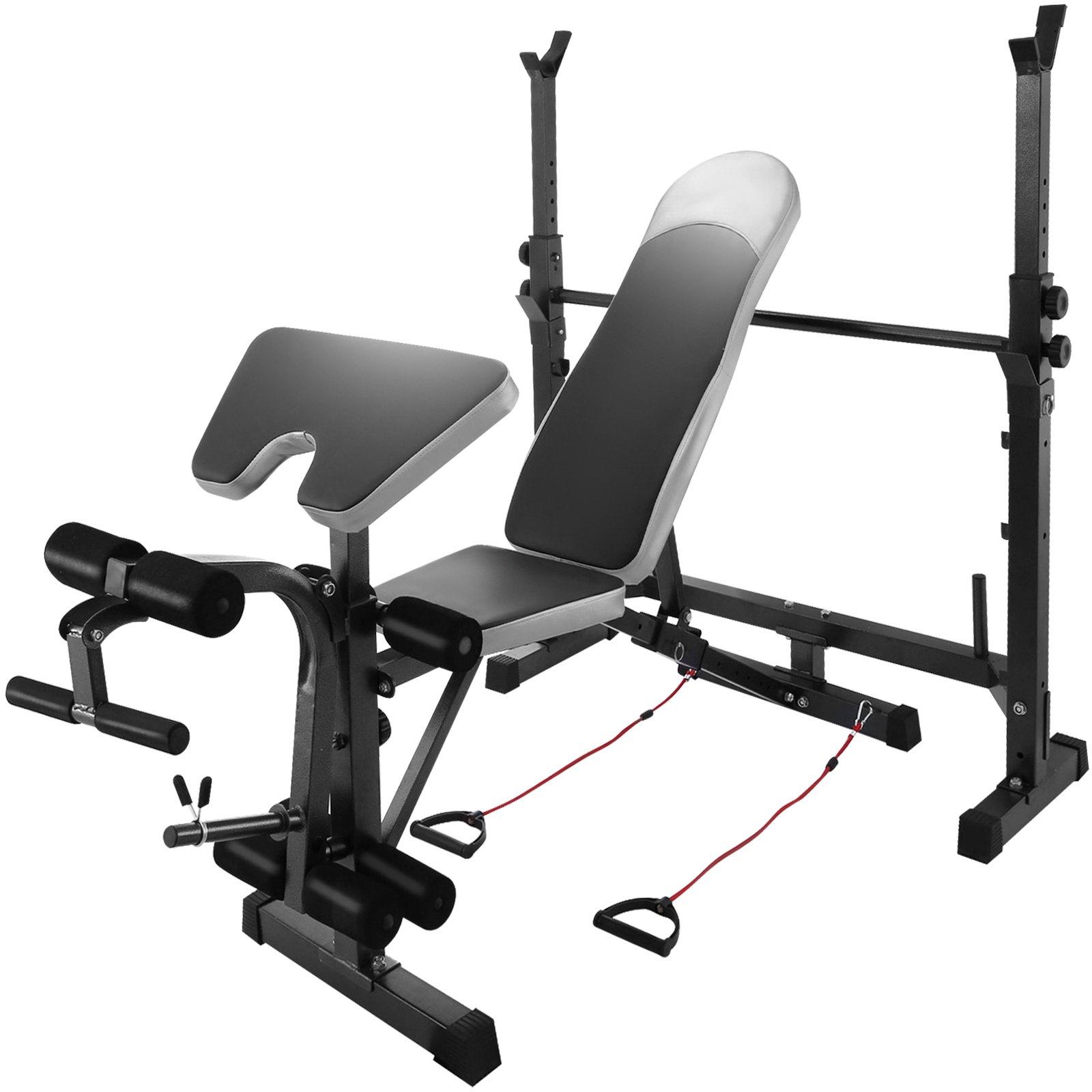 VEVOR Weight Bench 660LBS Weight Lifting Bench Weight Bench Adjustable Exercise Bench for Indoor Use Weight Bench Set with Leg Developer Workout Bench Split Type (Other)