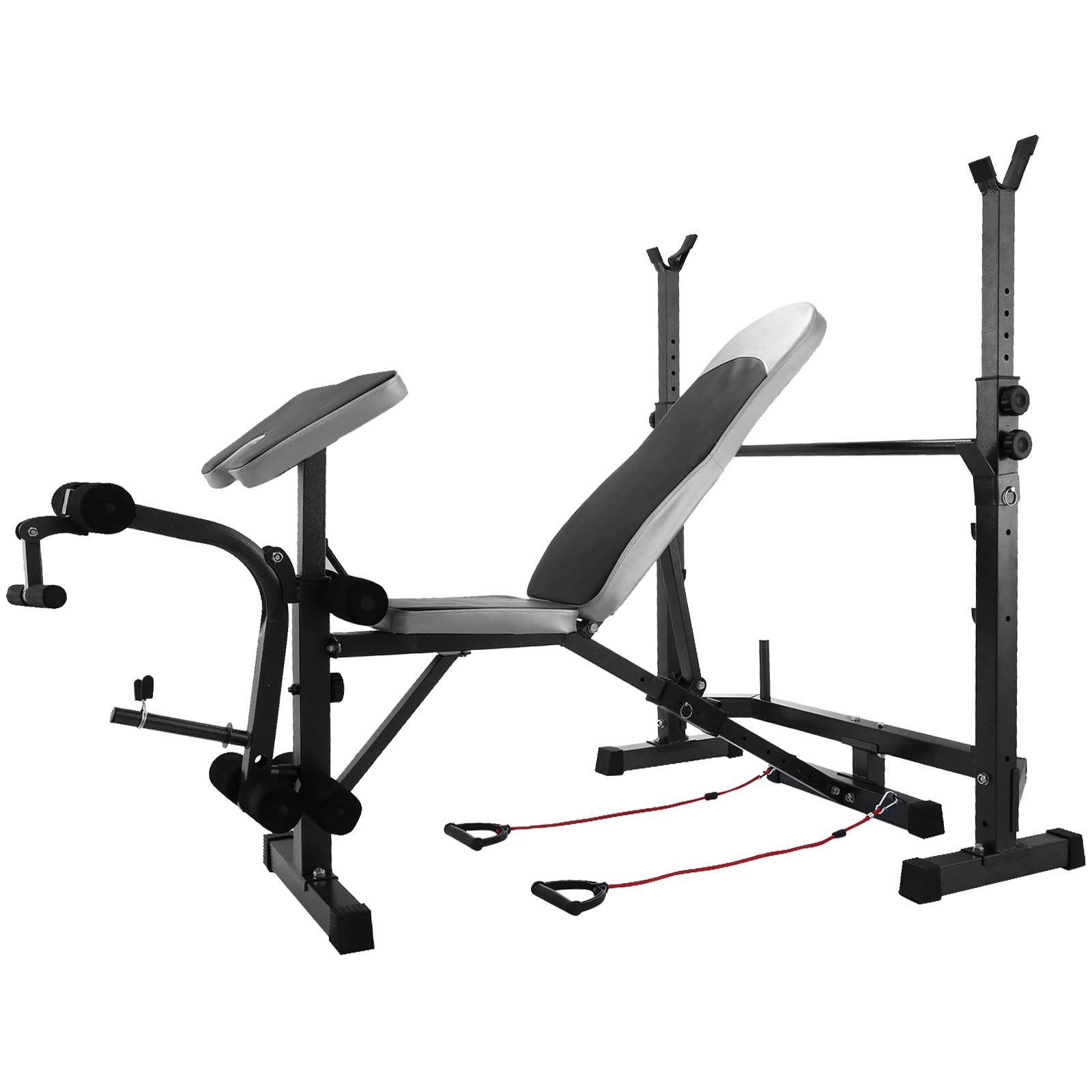 VEVOR Weight Bench 660LBS Weight Lifting Bench Weight Bench Adjustable Exercise Bench for Indoor Use Weight Bench Set with Leg Developer Workout Bench Split Type (Other)