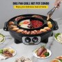 VEVOR 2 in 1 Electric BBQ Pan Grill Hot Pot Portable Hot Pot BBQ Grill 2200W