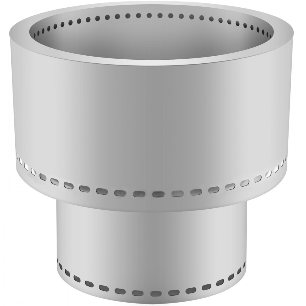 VEVOR Hoguera sin humo, estufa de acero inoxidable, hoguera grande de 20 pulgadas de diámetro para quemar madera, estufa al aire libre, hoguera, hoguera portátil sin humo para picnic, camping, patio trasero, color plateado