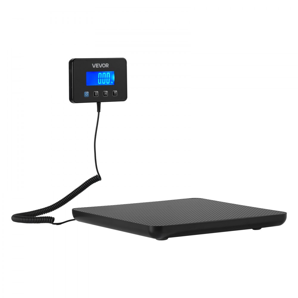 VEVOR Digital Postal Scale, 10 g/100 g Dual Accuracy, 200 kg Commercial Weight Scale with Hold/Tare Function & LCD Display, Fit for Packages, Postage, Luggage, Battery & Charging Cable Included