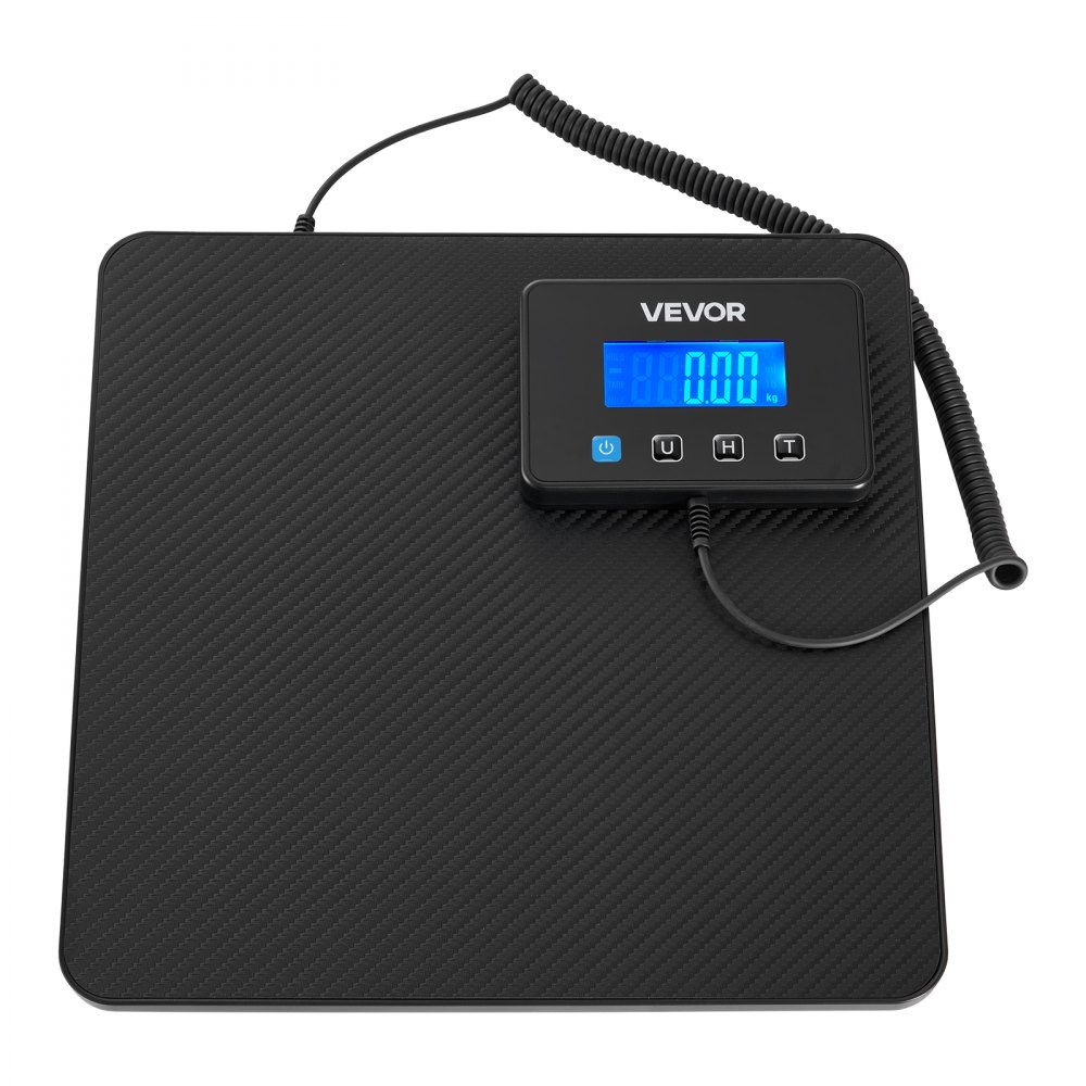 VEVOR Digital Postal Scale, 10 g/100 g Dual Accuracy, 200 kg Commercial Weight Scale with Hold/Tare Function & LCD Display, Fit for Packages, Postage, Luggage, Battery & Charging Cable Included