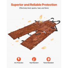 VEVOR Leather Welding Apron Split Leg Heavy Duty Flame Resistant Cowhide L-Size
