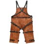 Delantal de soldador de cuero VEVOR con pierna dividida, resistente y ignífugo, de piel de vacuno para hombre y mujer, con 3 bolsillos, ideal para carpintería, jardinería y herrería, talla M