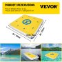 VEVOR Inflatable Dock Floating Platform, 8 x 8 ft, 3-5 Person Capacity, 6 inches Thick, Swim Dock with Hand Pump, Electric Air Pump & Storage Bag, Drop Stitch PVC Non-Slip Raft for Pool Beach Ocean