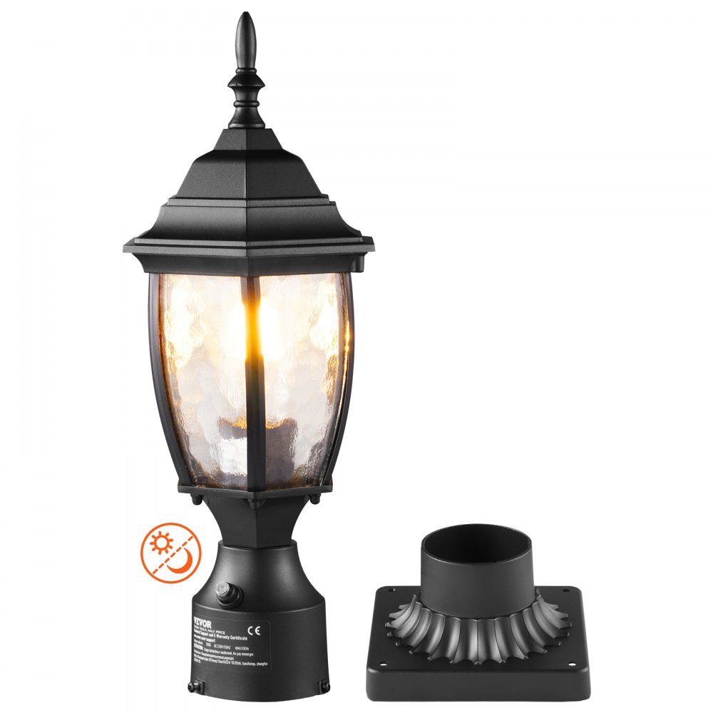 Lampă de exterior VEVOR Dusk to Dawn pentru stâlp de iluminat, 400 mm, montare pe stâlp sau pilon