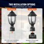 VEVOR Dusk to Dawn Outdoor Lamp Post Light Fixture 400 mm Pole or Pier Mount