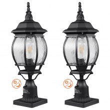 VEVOR 2 PCs Dusk to Dawn Outdoor Lamp Post Light Fixture 20.87in Pole Pier Mount