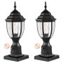 VEVOR 2 PCs Dusk to Dawn Outdoor Lamp Post Light Fixture 390 mm Pole Pier Mount