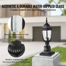 VEVOR Dusk to Dawn Outdoor Lamp Post Light Fixture 15.75 in Pole or Pier Mount