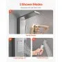 VEVOR Shower Panel Tower System with Rainfall Shower Head, 53 in Brushed Stainless Steel Shower Column, 3-Function Faucet, High Pressure Wall-Mount Rain Massage System, with Large Body Jet, Handheld