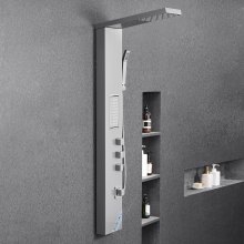 Shower Panel Tower System Stainless Steel Column Rainfall Head Massage Jet 3Mode