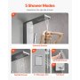 Shower Panel Tower System Stainless Steel Column Rainfall Head Massage Jet 5Mode
