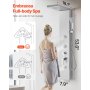 Shower Panel Tower System Stainless Steel Column Rainfall Head Massage Jet 5Mode