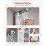 Shower Panel Tower System Stainless Steel Column Rainfall Head Massage Jet 5Mode