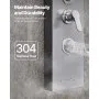 VEVOR Shower Panel Tower System with Rainfall Waterfall Shower Head, 53 in Brushed Stainless Steel Shower Column, 5-Function Faucet, Wall-Mount Rain Massage System with 3 Body Jet, Handheld, Tub Spout
