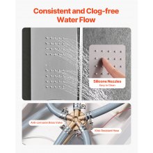 Shower Panel Tower System Stainless Steel Column Rainfall Waterfall Head 5 Modes