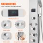 VEVOR Shower Panel Tower System 6 Modes Hydroelectricity LED Stainless Steel